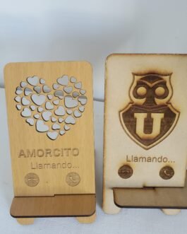 Porta celular mdf corte y grabado laser personalizados frases entretenidas